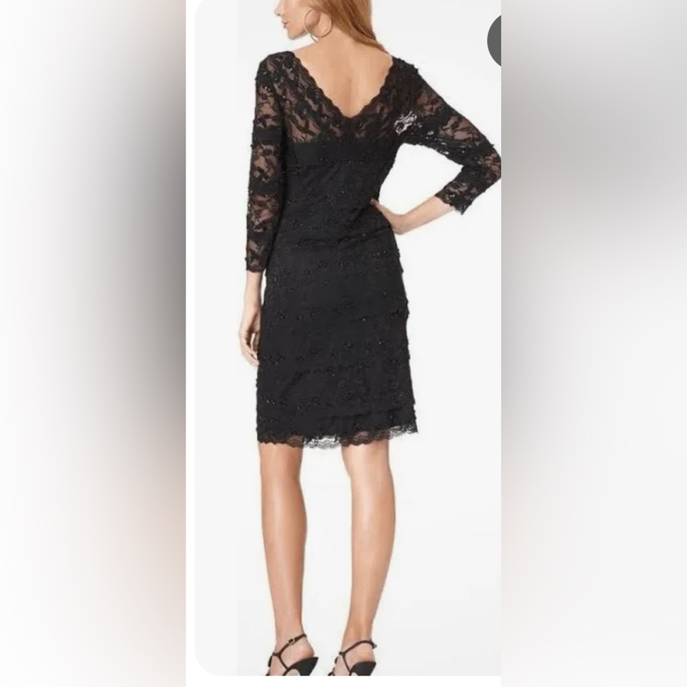 Marina black lace dress - Picture 2 of 9